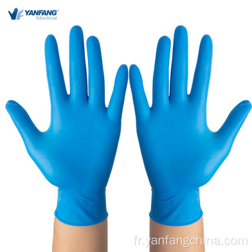 Glants en nitrile de nitrile médical sans poudre jetable 9-12 pouces